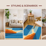 Lively Modern Diamond Design(Blue)