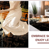 Ultra Soft Area Rug, Non Slip, Stain Resistant, Washable Area Rugs for Living Room, Bedroom, Elegant Modern Animal Motif(Brown)