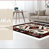 Modern Rustic Triangular Design(Red)