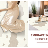 Elegant White Plush Decor Accent(Beige)