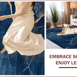 Elegant Textured Geometric Motif(Blue)