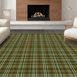 Ultra Soft Area Rug, Non Slip, Stain Resistant, Washable Area Rugs for Living Room, Bedroom, Chic Earthy Toned Tartan Pattern(Brown)