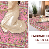 Ultra Soft Area Rug, Non Slip, Stain Resistant, Washable Area Rugs for Living Room, Bedroom, Artistic Pink Abstract Design(Pink)