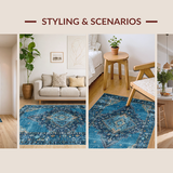 Elegant Vintage Inspired Geometric Style(Blue)