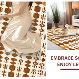 Ultra Soft Area Rug, Non Slip, Stain Resistant, Washable Area Rugs for Living Room, Bedroom, Rustic Earthy Cow Motif(Brown)