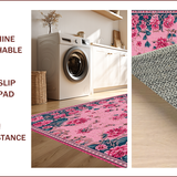 Ultra Soft Area Rug, Non Slip, Stain Resistant, Washable Area Rugs for Living Room, Bedroom, Boho Blush Pink Bedroom Area Rug(Pink)