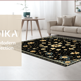 Ultra Soft Area Rug, Non Slip, Stain Resistant, Washable Area Rugs for Living Room, Bedroom, Vintage Celestial Moth(Black) - ODIKA