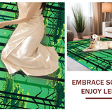 Minimalist Medallion Style with Monochrome Palette(Green)