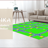 Vibrant Cityscape Playful Mosaic(Green)