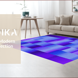 Ultra Soft Area Rug, Non Slip, Stain Resistant, Washable Area Rugs for Living Room, Bedroom, Contemporary Ogee Design with Depth(Purple)