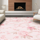 Ultra Soft Area Rug, Non Slip, Stain Resistant, Washable Area Rugs for Living Room, Bedroom, Elegant Modern Fluffy Touch(Pink)