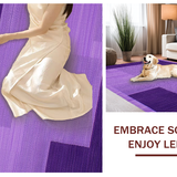Ultra Soft Area Rug, Non Slip, Stain Resistant, Washable Area Rugs for Living Room, Bedroom, Trendy Textured Colorful Haven(Purple)