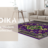 Ultra Soft Area Rug, Non Slip, Stain Resistant, Washable Area Rugs for Living Room, Bedroom, Elegant Purple Trellis Aesthetic(Purple)