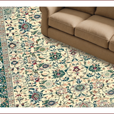 Ultra Soft Area Rug, Non Slip, Stain Resistant, Washable Area Rugs for Living Room, Bedroom, Rustic Vintage Distressed Visuals(Ivory)