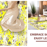 Ultra Soft Area Rug, Non Slip, Stain Resistant, Washable Area Rugs for Living Room, Bedroom, Classic Distressed Floral Arrangement(Yellow)