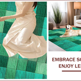 Ultra Soft Area Rug, Non Slip, Stain Resistant, Washable Area Rugs for Living Room, Bedroom, High Traffic Pet-Friendly Turquoise Carpet(Green)