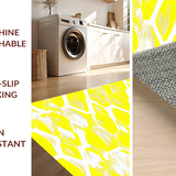 Ultra Soft Area Rug, Non Slip, Stain Resistant, Washable Area Rugs for Living Room, Bedroom, Vibrant Wildlife Geometry Theme(Yellow)
