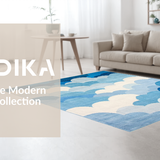 Cozy Modern Abstract Cloudscape(Blue)