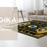 Contemporary Blue Tones Decor(Black)