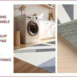 Ultra Soft Area Rug, Non Slip, Stain Resistant, Washable Area Rugs for Living Room, Bedroom, Contemporary White and Gray Kitchen Easy-Clean Rug(Gray)