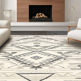 Ultra Soft Area Rug, Non Slip, Stain Resistant, Washable Area Rugs for Living Room, Bedroom, Rustic Neutral Abstract Design(Beige)