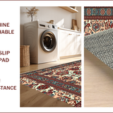 Ultra Soft Area Rug, Non Slip, Stain Resistant, Washable Area Rugs for Living Room, Bedroom, Farmhouse Checkered Jute(Red)