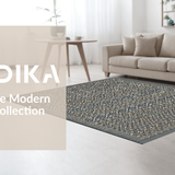 Ultra Soft Area Rug, Non Slip, Stain Resistant, Washable Area Rugs for Living Room, Bedroom, Elegant Trellis Rustic Aesthetic(Gray)