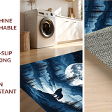 Dreamy Night Sky Wolf Illustration(Blue)