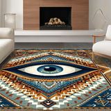 Ultra Soft Area Rug, Non Slip, Stain Resistant, Washable Area Rugs for Living Room, Bedroom, Traditional Cultural Motif Elegance(Brown)