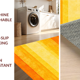 Ultra Soft Area Rug, Non Slip, Stain Resistant, Washable Area Rugs for Living Room, Bedroom, Dynamic Modern Shag Design(Orange)