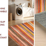Ultra Soft Area Rug, Non Slip, Stain Resistant, Washable Area Rugs for Living Room, Bedroom, Contemporary Distressed Pattern Play(Orange)