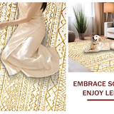 Ultra Soft Area Rug, Non Slip, Stain Resistant, Washable Area Rugs for Living Room, Bedroom, Contemporary Soft Color Tiled Design(White)