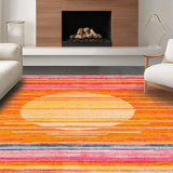 Ultra Soft Area Rug, Non Slip, Stain Resistant, Washable Area Rugs for Living Room, Bedroom, Lively Bright Spectrum Visual Delight(Orange)