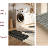 Ultra Soft Area Rug, Non Slip, Stain Resistant, Washable Area Rugs for Living Room, Bedroom, Contemporary Soft Neutral Geometry(Gray)