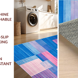 Ultra Soft Area Rug, Non Slip, Stain Resistant, Washable Area Rugs for Living Room, Bedroom, Chic Abstract Brushstroke Arrangement(Blue)