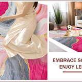 Ultra Soft Area Rug, Non Slip, Stain Resistant, Washable Area Rugs for Living Room, Bedroom, Stylish Contemporary Artistic Blend(Pink)