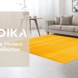 Ultra Soft Area Rug, Non Slip, Stain Resistant, Washable Area Rugs for Living Room, Bedroom, Bold Geometric Yellow Infusion(Yellow)