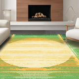 Ultra Soft Area Rug, Non Slip, Stain Resistant, Washable Area Rugs for Living Room, Bedroom, Rustic Textured Watercolor Print(Green)