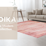 Ultra Soft Area Rug, Non Slip, Stain Resistant, Washable Area Rugs for Living Room, Bedroom, Luxe Shaggy Earthy Tones(Pink)