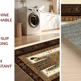Ultra Soft Area Rug, Non Slip, Stain Resistant, Washable Area Rugs for Living Room, Bedroom, Sophisticated Wild Animal Motif(Brown)