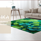 Ultra Soft Area Rug, Non Slip, Stain Resistant, Washable Area Rugs for Living Room, Bedroom, Wildflower Non-Skid Laundry Room Runner Rug(Green)