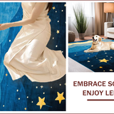 Ultra Soft Area Rug, Non Slip, Stain Resistant, Washable Area Rugs for Living Room, Bedroom, Enchanting Radiant Starry Scene(Blue)