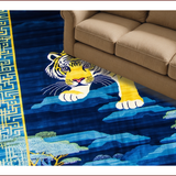 Ultra Soft Area Rug, Non Slip, Stain Resistant, Washable Area Rugs for Living Room, Bedroom, Cultural Woolen Entryway Doormat for Artistic Homes(Blue)