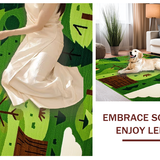 Ultra Soft Area Rug, Non Slip, Stain Resistant, Washable Area Rugs for Living Room, Bedroom, Cheerful Leafy Canopy Theme(Green)