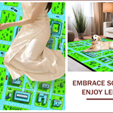 Ultra Soft Area Rug, Non Slip, Stain Resistant, Washable Area Rugs for Living Room, Bedroom, Vibrant Urban Playground Design(Green)
