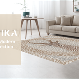 Ultra Soft Area Rug, Non Slip, Stain Resistant, Washable Area Rugs for Living Room, Bedroom, Antelope Print Abstract(Beige)
