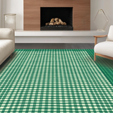 Rustic Green Ivory Checkerboard Elegance(Green)