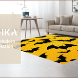 Ultra Soft Area Rug, Non Slip, Stain Resistant, Washable Area Rugs for Living Room, Bedroom, Gothic Horror Coffin(Yellow)