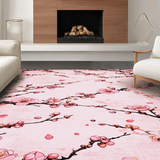 Ultra Soft Area Rug, Non Slip, Stain Resistant, Washable Area Rugs for Living Room, Bedroom, Elegant Watercolor Floral Expression(Pink)