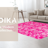 Ultra Soft Area Rug, Non Slip, Stain Resistant, Washable Area Rugs for Living Room, Bedroom, Whimsical Bright Color Fusion(Pink)